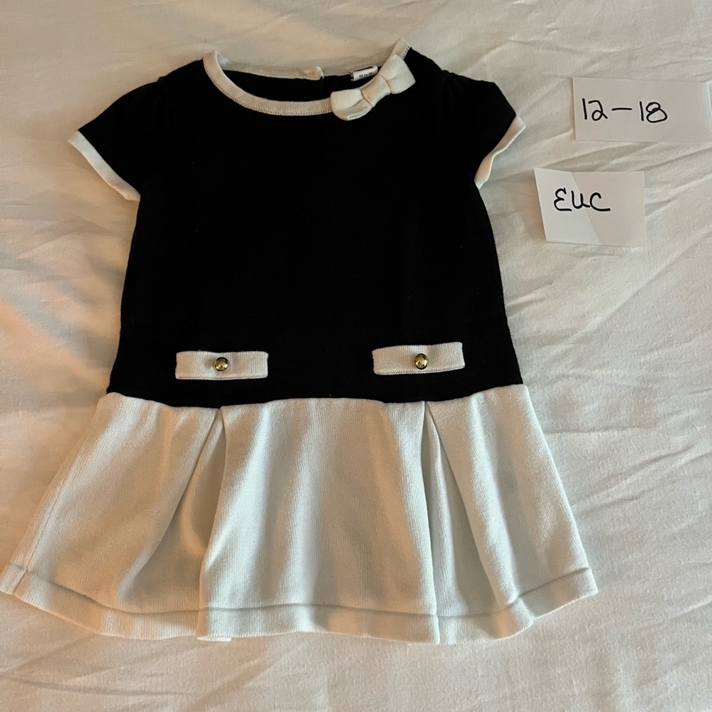 Janie and Jack Black and White Kids Dress